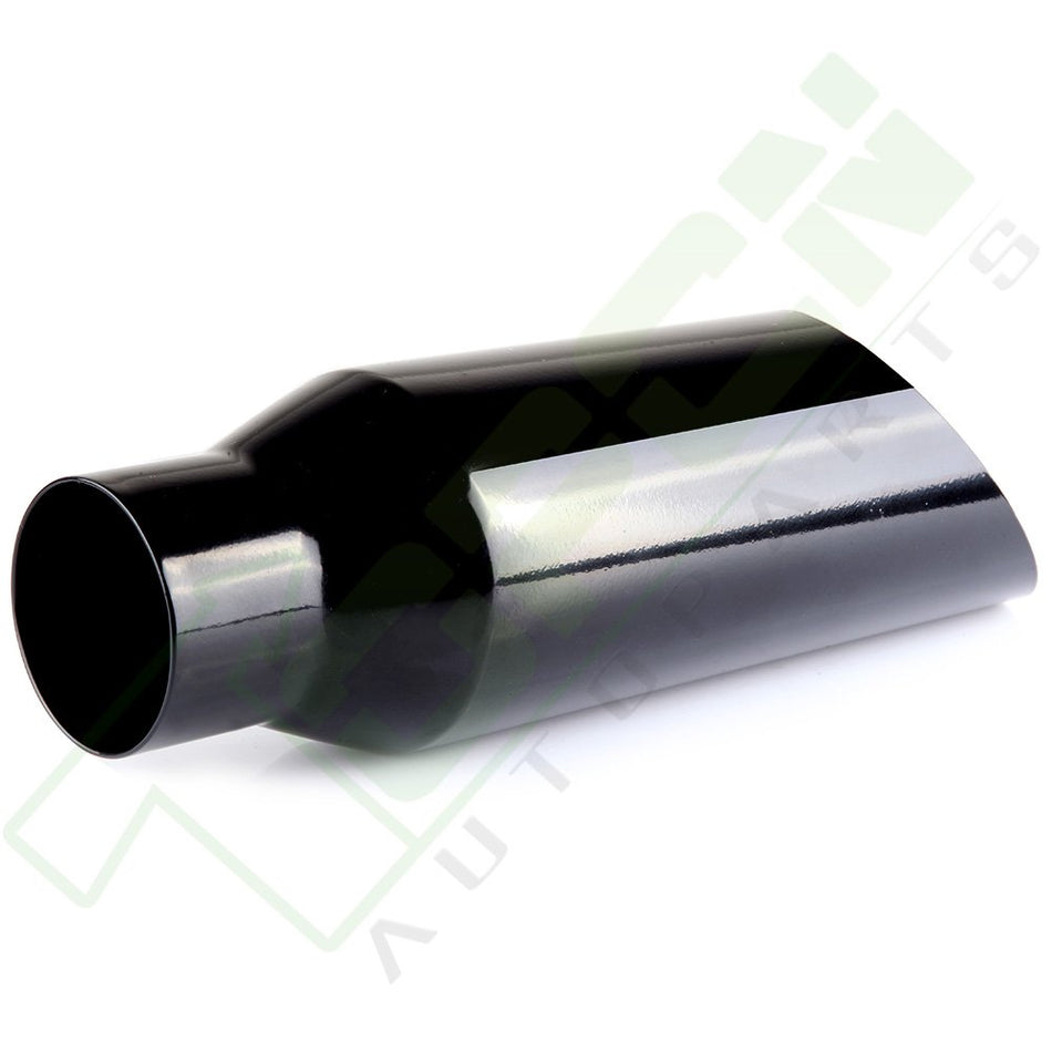 Black Stainless Steel Exhaust Tip Weld on 2.25inch Inlet - 3.5inch Outlet - 12inch Long