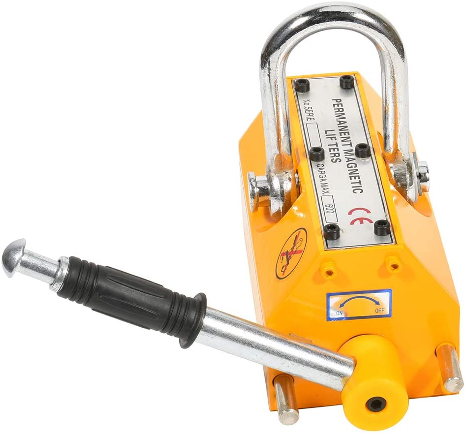 600KG Magnetic Lifter 1320lb Steel Lifting Magnet Magnetic Lifter Hoist Crane