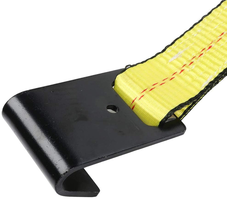 Pair Tow Dolly Car Tire Basket Straps Wheel w/ Flat Hook Yellow For 07-20 Jeep