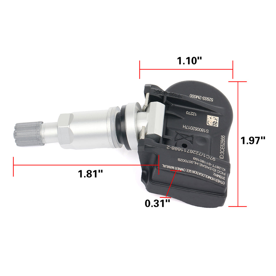 1PCS 52933-2M000 TIRE PRESSURE SENSOR TPMS For Hyundai 315 MHz