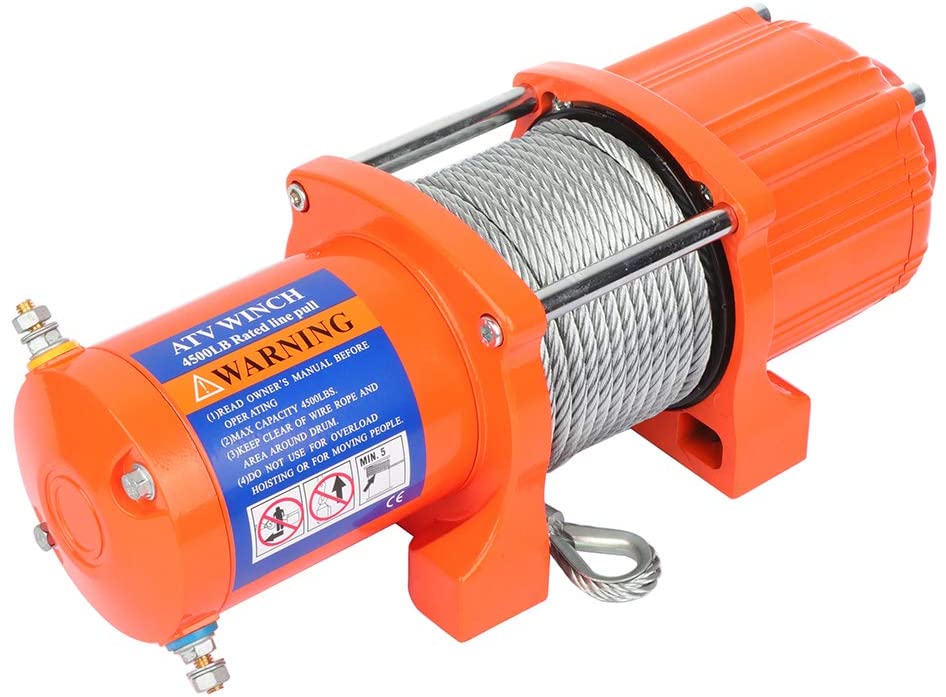Electric Winch Towing Trailer 4500LBS 15m Steel Cable For 07-20 Jeep Wrangler
