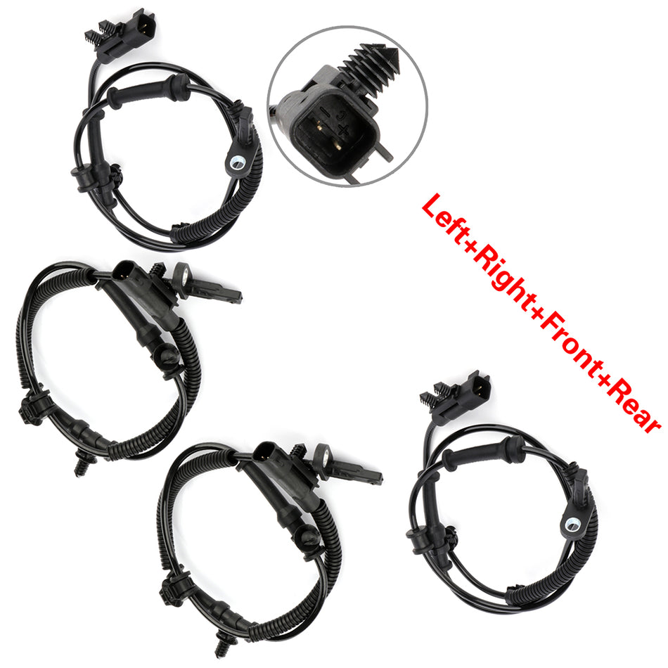 Fits Dodge Durango 11 12 14 4 Pcs of Front Driver & Passenger ABS Speed Sensor