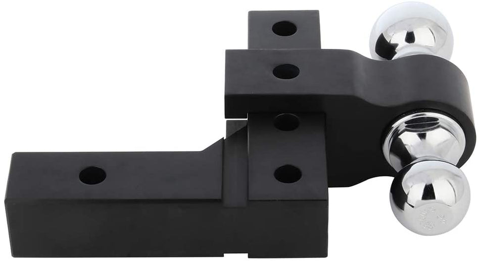 Adjustable Double Ball Tow Trailer Hitch Receiver Black Brand New 1Pcs Receiver
