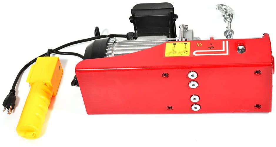 1500lb 700kg Electric Hoist Winch Lifting Engine Crane Automotive Steel Garage