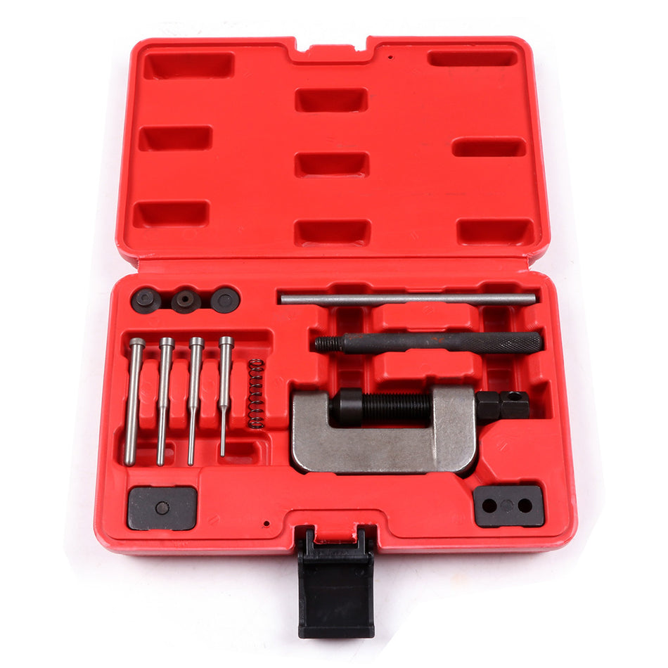 13PCS Chain Cutter Rivet Tool Set Riveting Breaker ATV/Bike/Motorcycle/Cam Drive