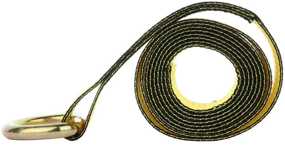 Yellow 8' Lasso Straps Tire Wheel Tie Down Tow Truck Dolly Strap