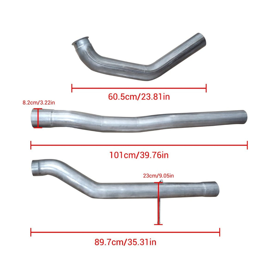 Cat & DPF Delete Pipe For 2014-2018 3.0L Ecodiesel Ram 1500 Jeep Grand Cherokee 3 inch Stainless