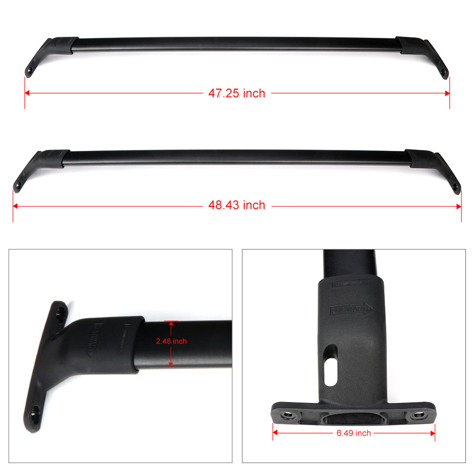 Roof Rack Cross Bars Luggage Cargo For 2018-2018 Ford Expedition Black Aluminum