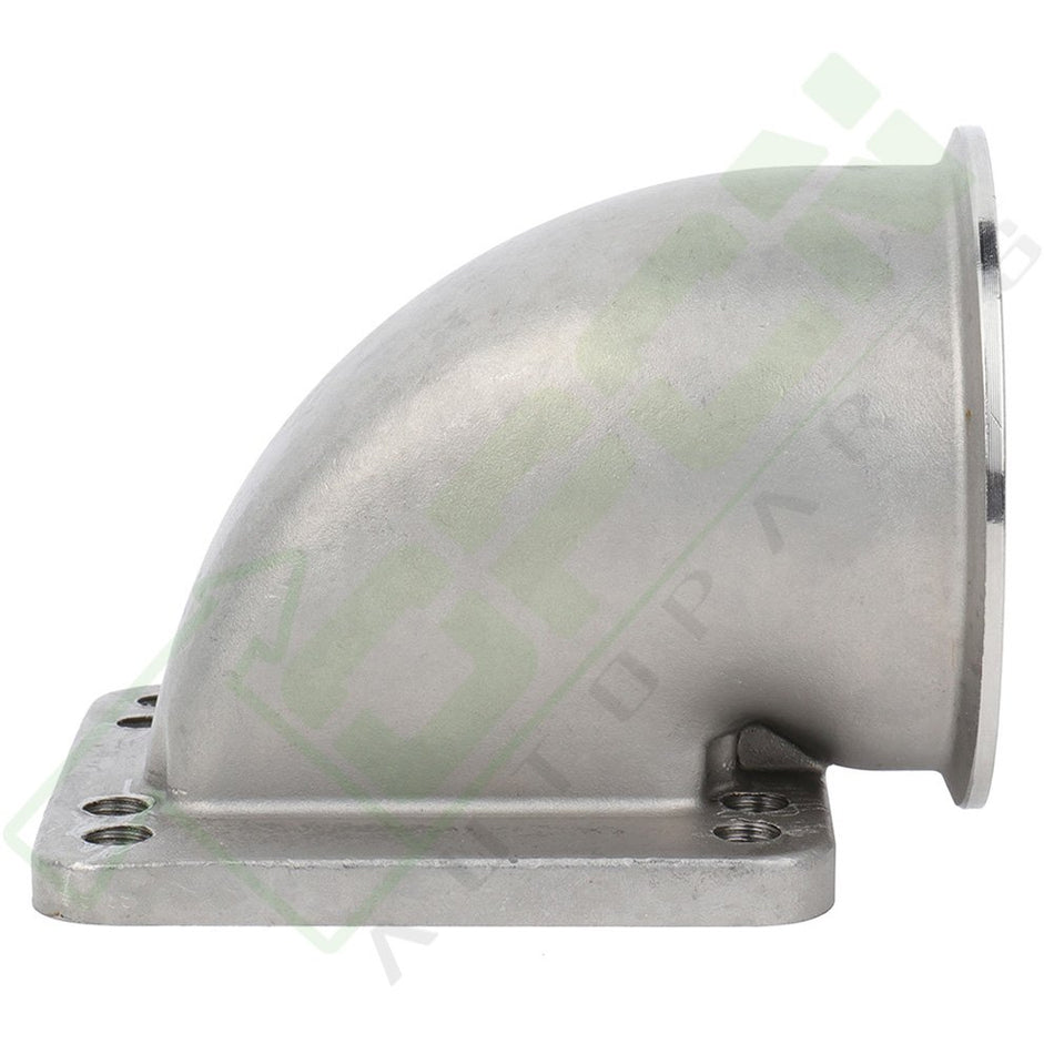 Fits T3 T4 Turbo 2.5inch inch Stainless Vband 90 Degree Elbow Adapter Flange Cast