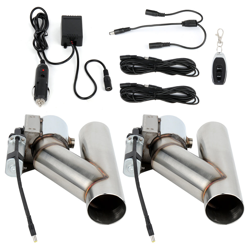 3inch Downpipe Electric Exhaust Cut-Out Valve Acura CL Audi BMW One Remote Controller Kit