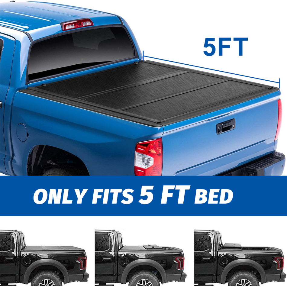 Hard Tri-Fold Tonneau Cover 5FT For 25-19/21 Chevy Colorado/GMC Canyon