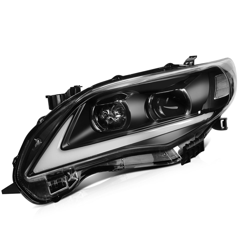 2011-2013 Toyota Corolla Headlights Assembly Pair Replacement LED DRL Lamp