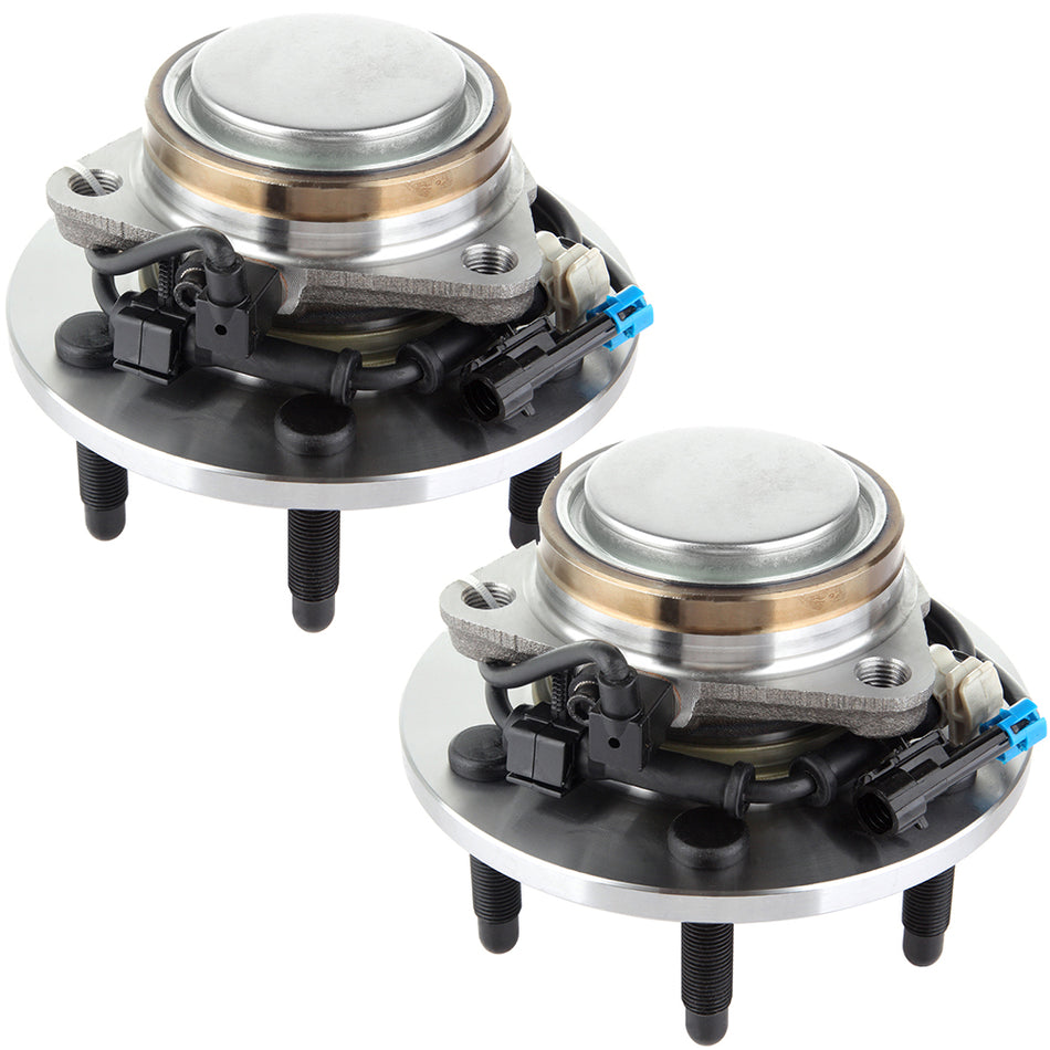 02-06 Cadillac Escalade Chevrolet Avalanche 1500 Front Pair 2 Wheel Hub Bearing Assemblies