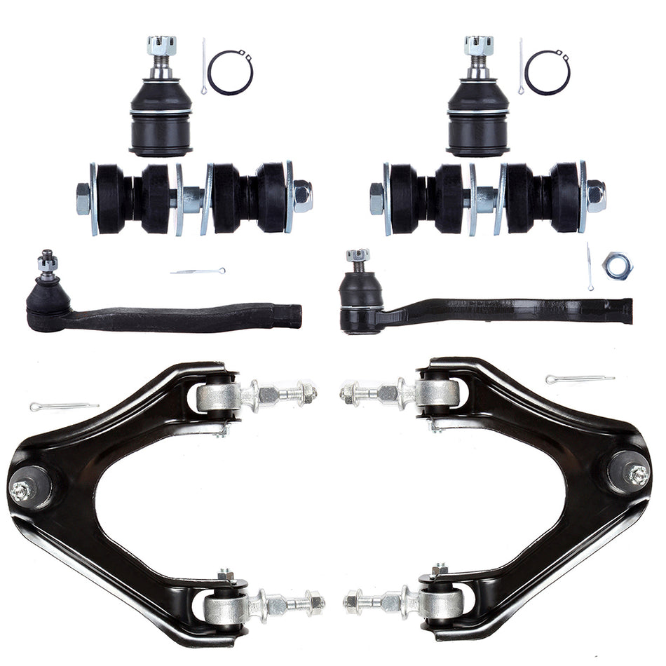 Front Upper Control Arms Ball Joints Tie Rods Stabilizer Bar Links 94-97 Honda Accord 95-98 Honda Odyssey