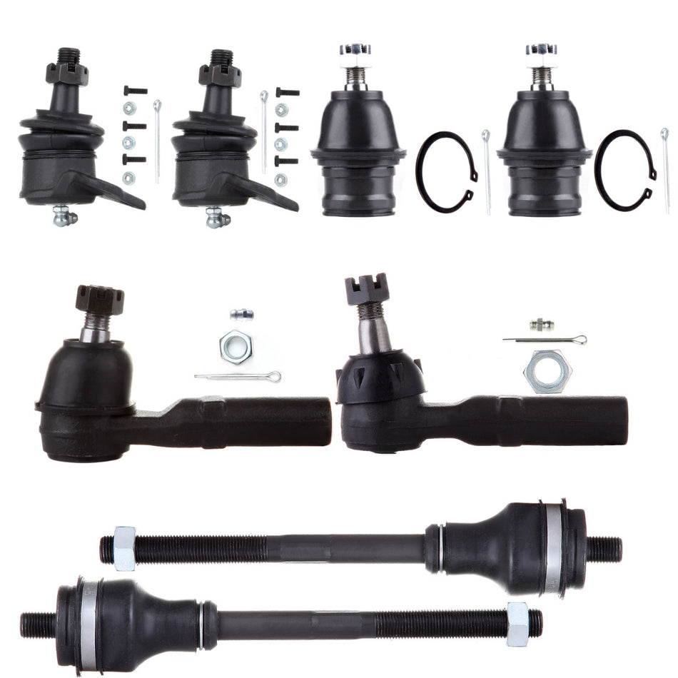 8pcs Front Ball Joints Tie Rods Suspension For 97-99 Dodge Dakota & Durango 4WD
