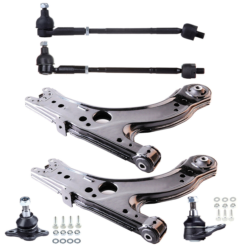 Front Control Arms Tie Rod Ends For 98-07 Volkswagen Beetle 99-04 Volkswagen Golf