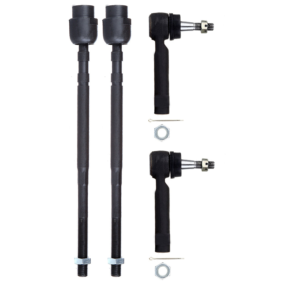 Inner Outer Tie Rods 4pcs Steering Kit Fit For 2004 -2011 Chevrolet Impala