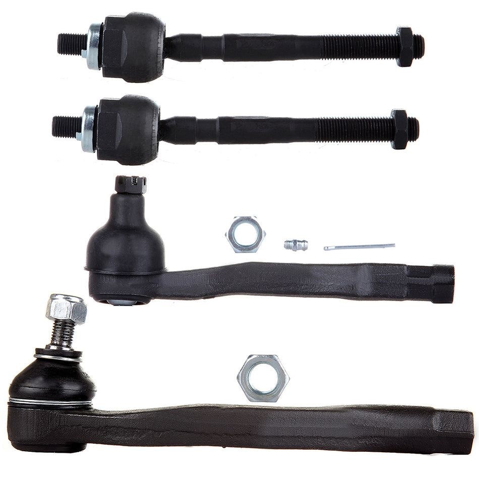 Front Inner Outer Tie Rod Ends For 94-97 Acura Integra 92-95 Honda Civic