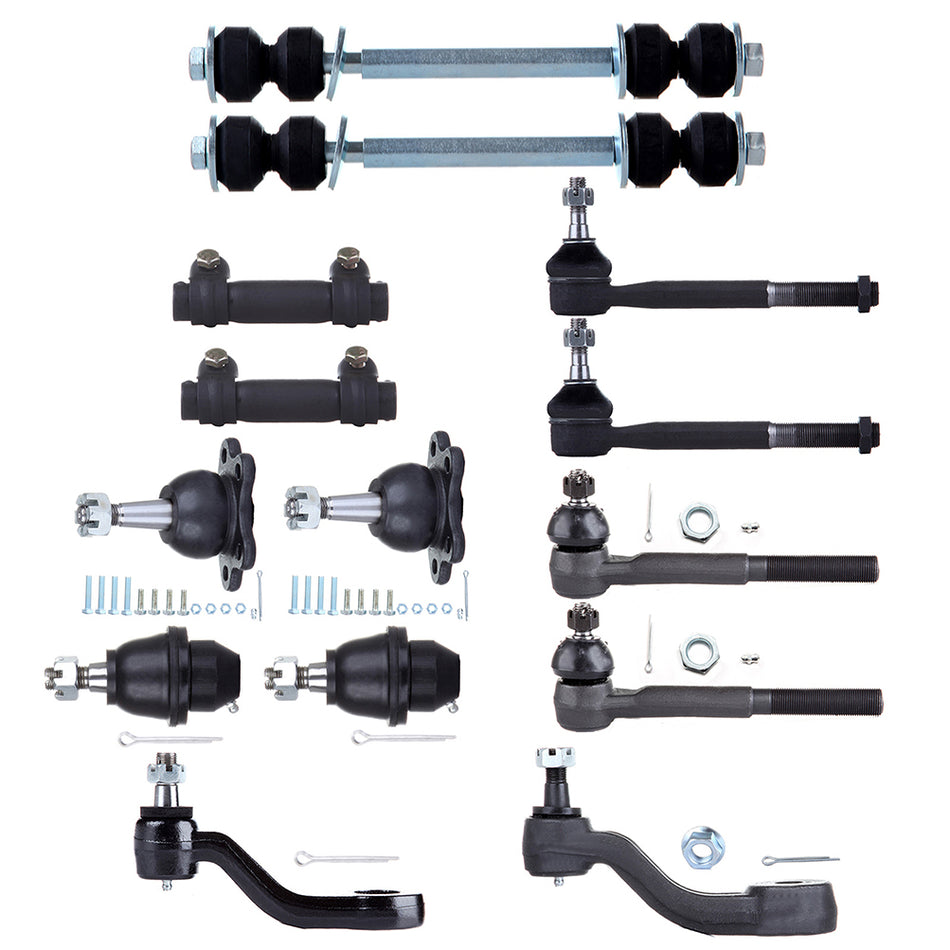 Front Tie Rods Sway Bar Links Pitman Arm Idler Arm Ball Joints 99-00 Cadillac Escalade 95-99 GMC Yukon