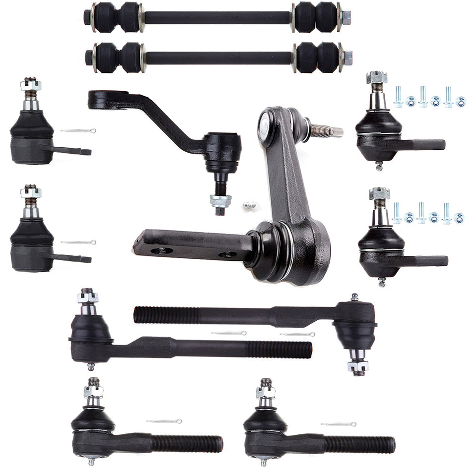 2000-2001 Dodge Ram 1500 Pitman Idler Arm Upper Lower Ball Joint Tie Rods Sway Bar