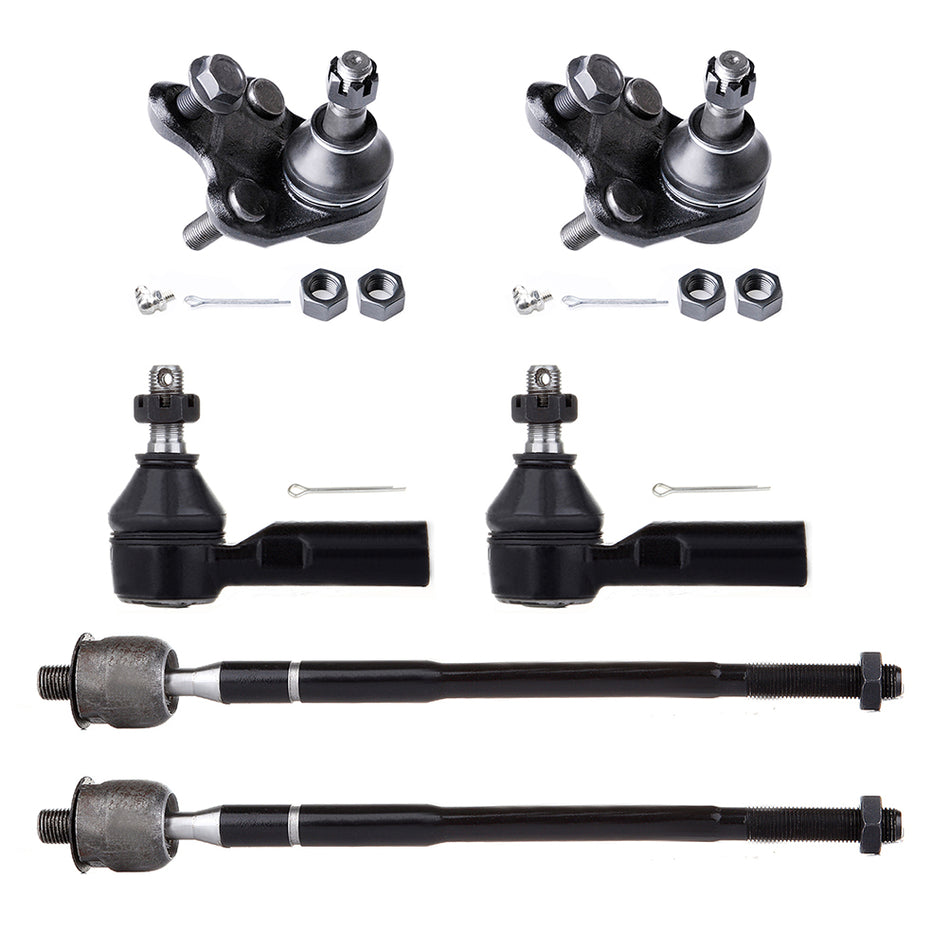 Ball Joints Tie Rod End For 96-02 Toyota Corolla 98-02 Chevrolet Prizm 6Pcs