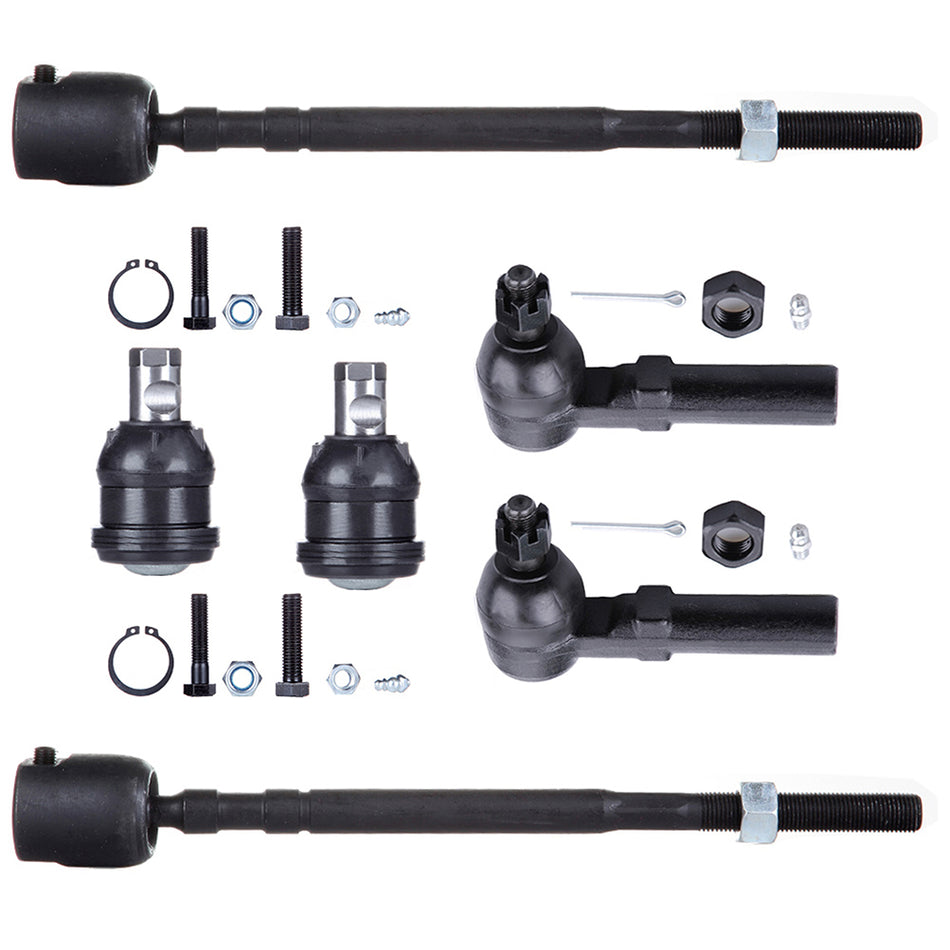 For Chrysler Town & Country 6Pcs Front Lower Ball Joints Tie Rod Links Kit