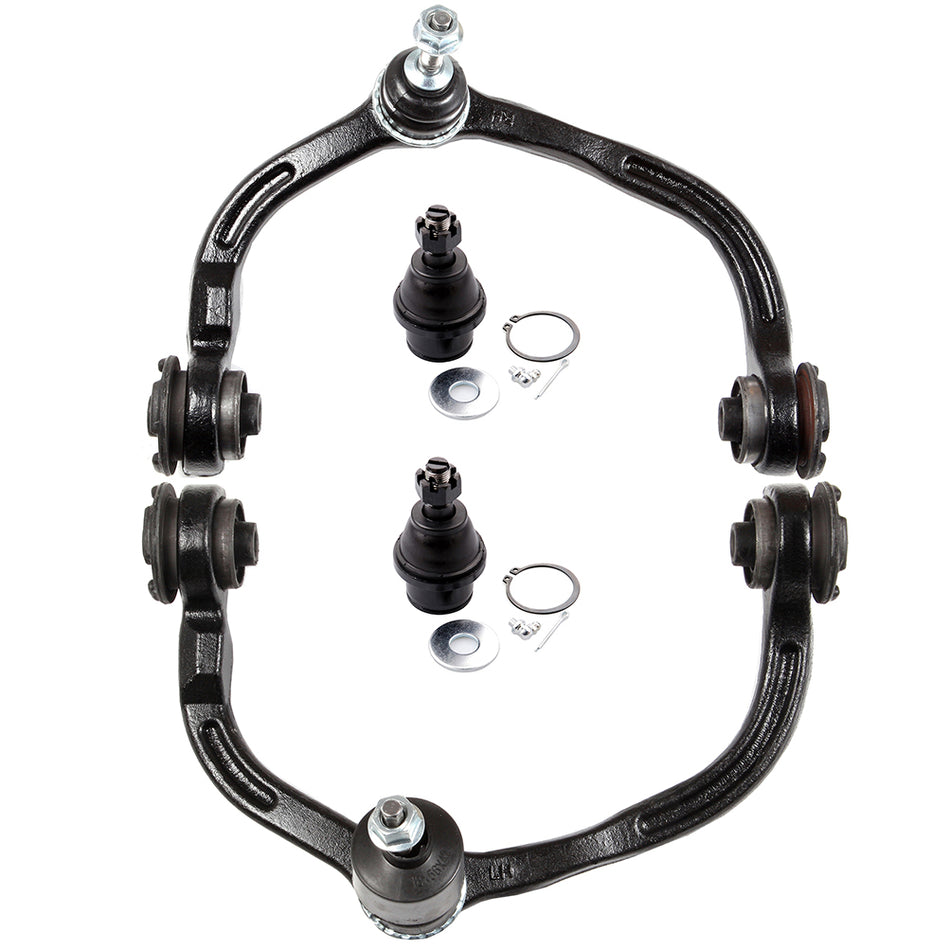 Suspension 4Pieces Front Lower Ball Joints Upper Control Arms For Navigator 4WD