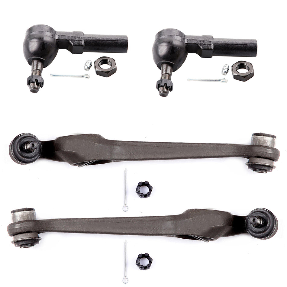 Front Lower Control Arms Outer Tie Rods Kits 4Pcs For 91-02 Saturn SL2 Saturn SL
