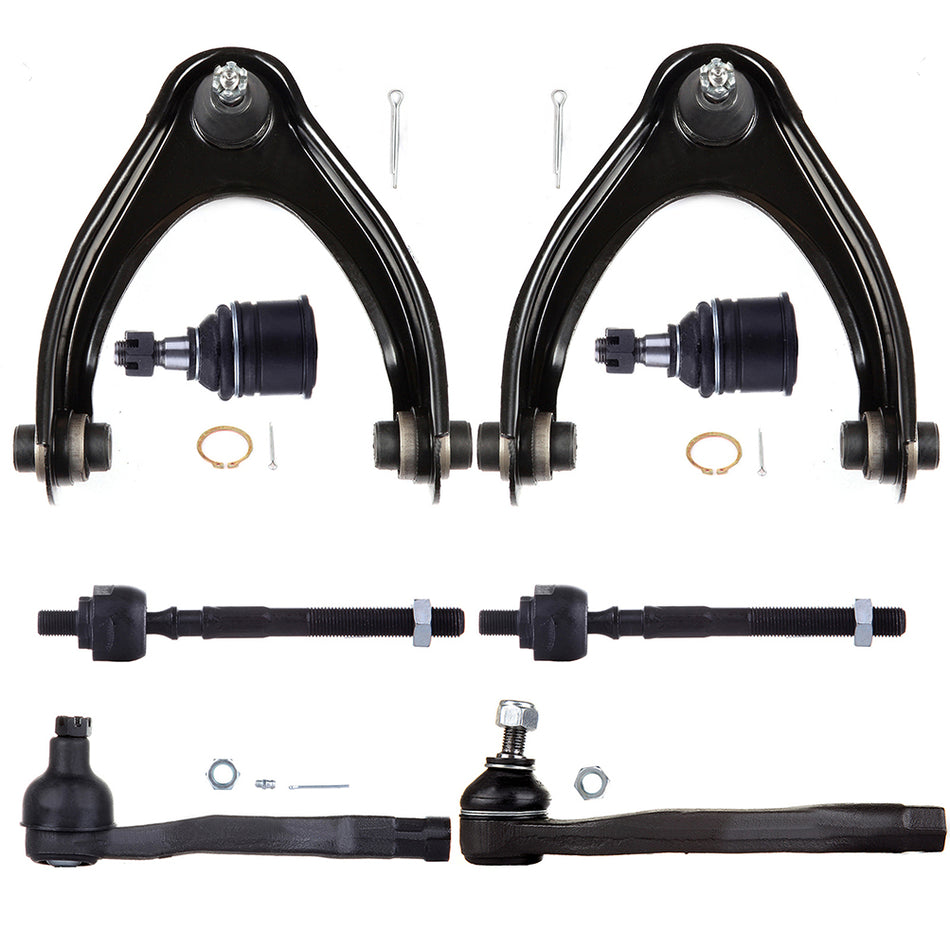 1996-2000 Honda Civic Front Upper Control Arms Tie Rod Links Suspension Kits 8Pcs