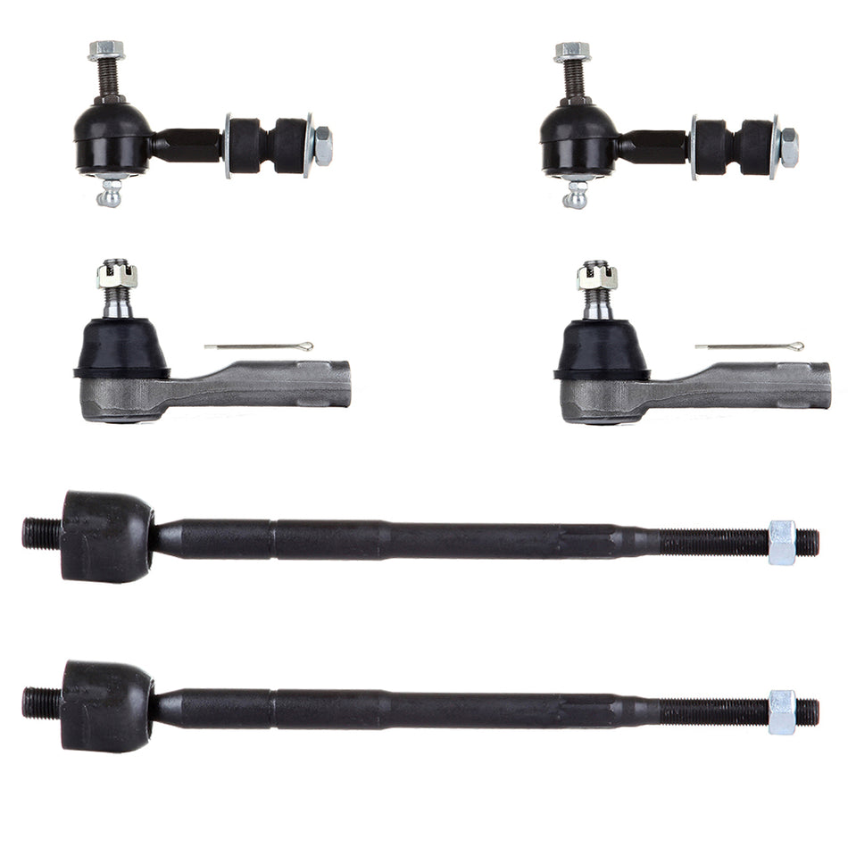1998-2001 Nissan Altima Front Sway Bar Tie Rod End Suspension Kit 6Pcs