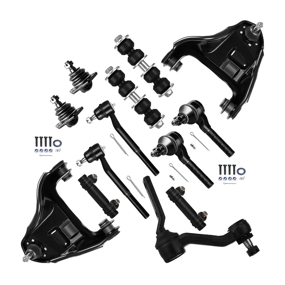 For 1999-03 Chevy Blazer S10 4WD 14pcs Complete Front Suspension Control Arm Kit