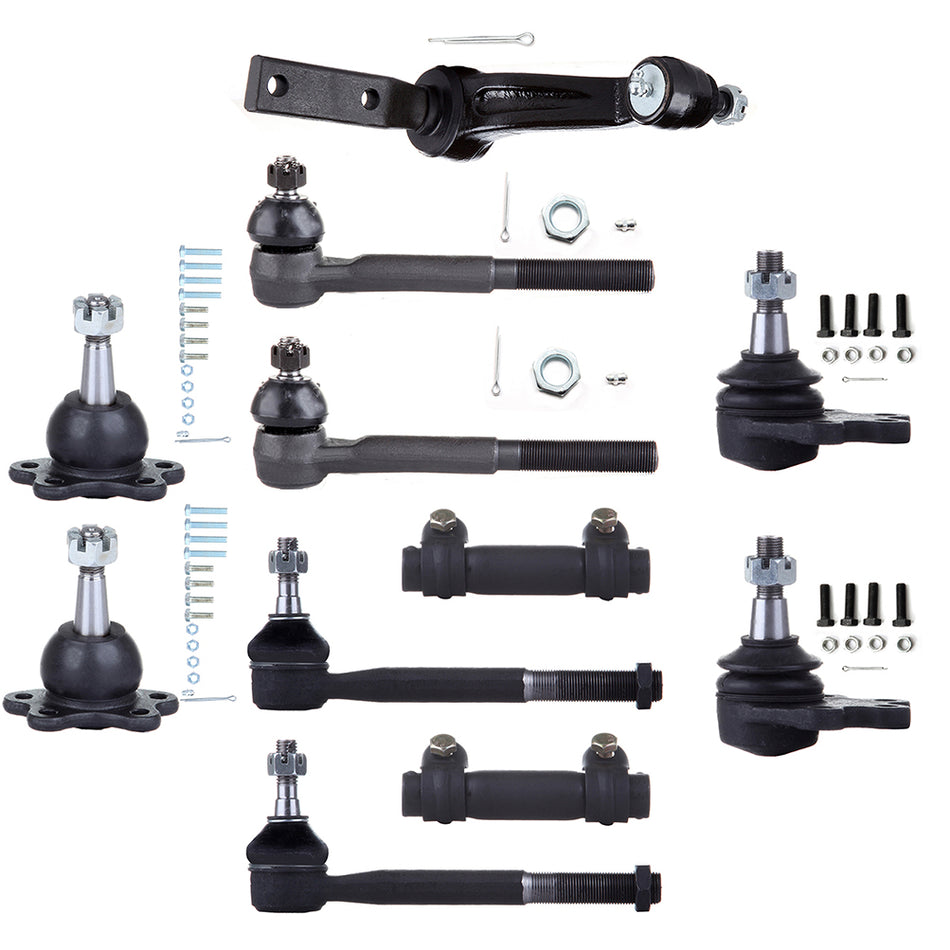 Front Ball Joints Tie Rods Idler Arm For 88-92 Chevrolet K1500 Chevrolet K2500