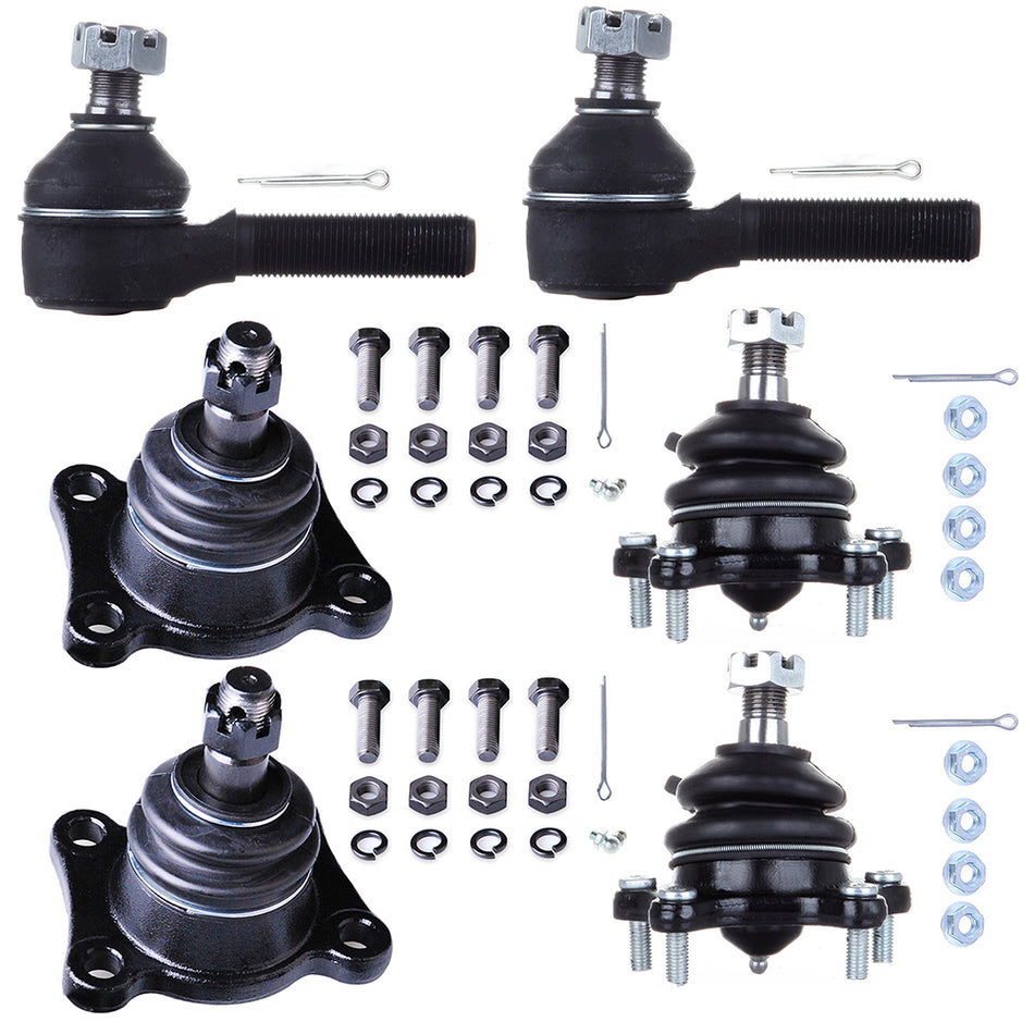 Front Lower Upper Ball Joints Steering Outer Tie Rod End For 1993-98 Toyota T100