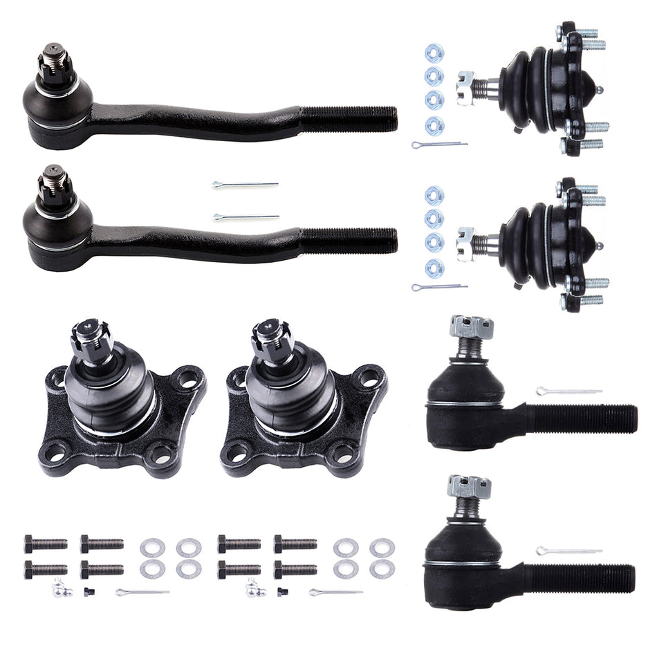 Front Lower Upper Ball Joints Steering Tie Rod End For 1990-1995 Toyota 4Runner