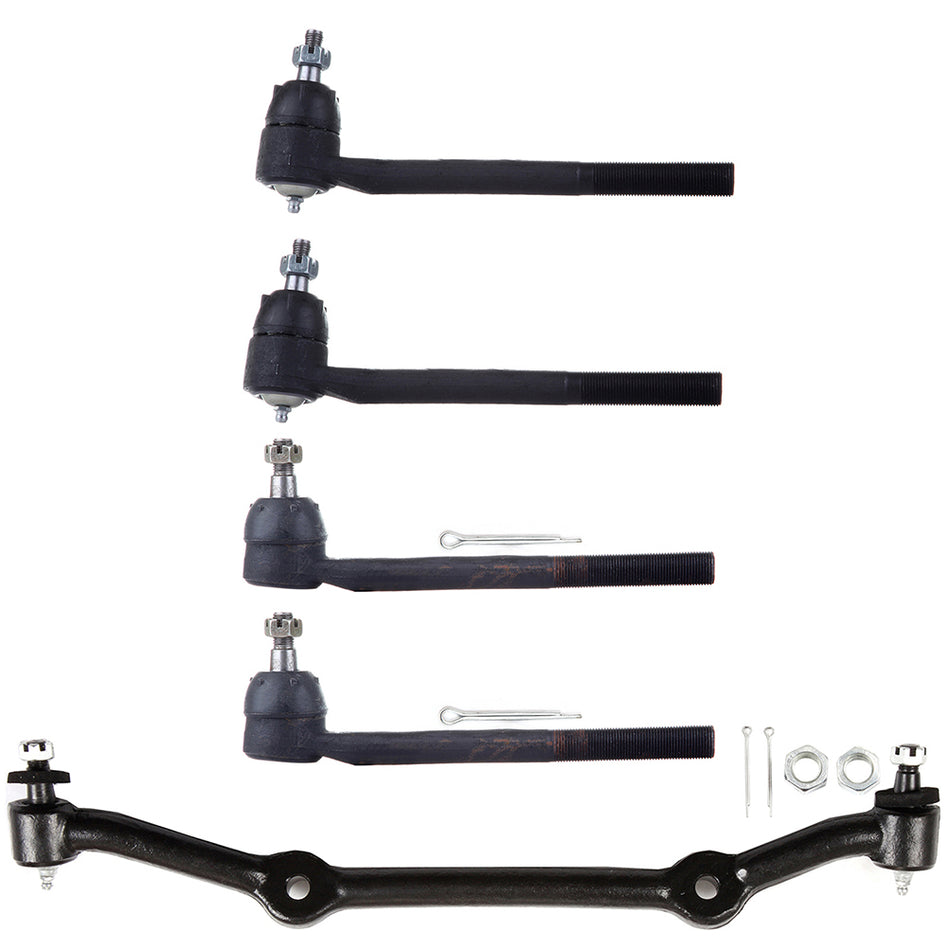 Front Steering Center Link Inner & Outer Tie Rod End For 96-05 Chevrolet Blazer 96-01 GMC Jimmy