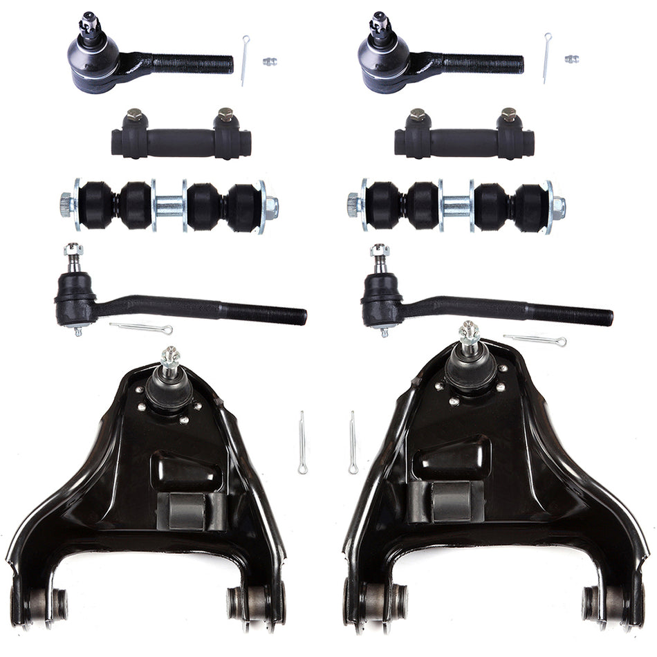 Front Control Arms Tie Rod Ends For 95-05 Chevrolet Blazer 98-02 GMC Jimmy
