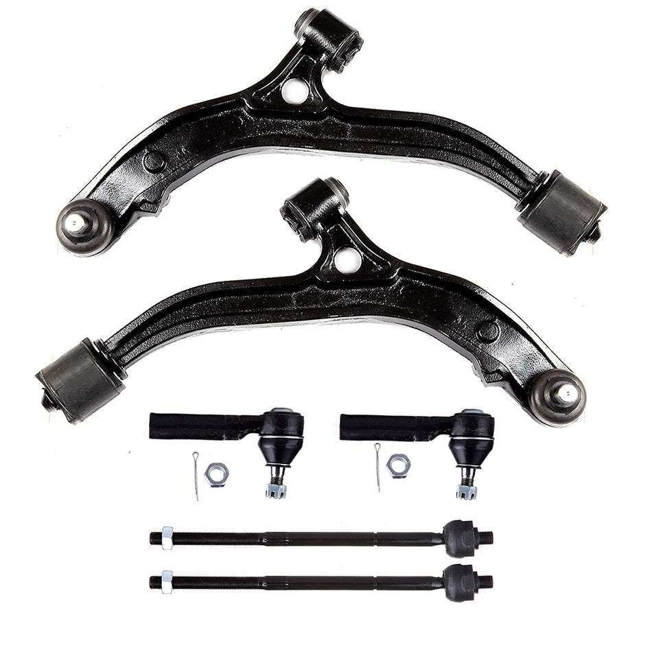 Control Arm Ball Joint Tie Rod End For 96-00 Chrysler Town & Country Dodge Caravan 6Pcs