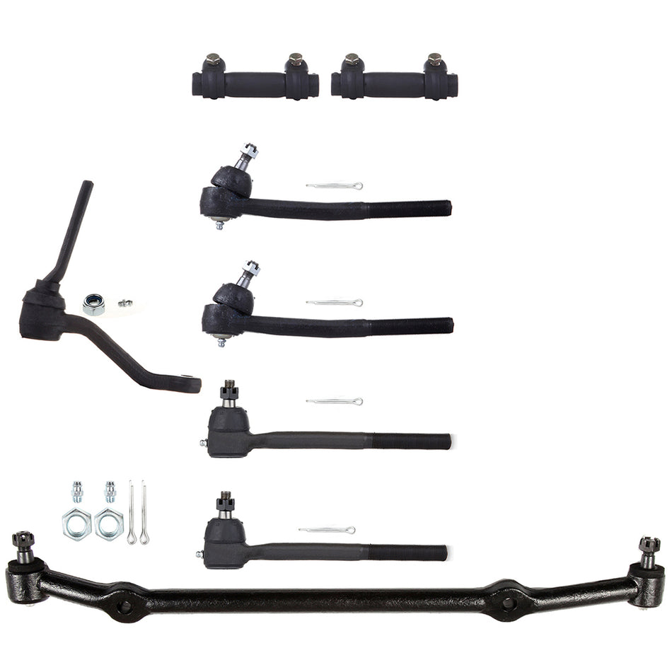 Front Tie Rods Link Kit For 91-96 Buick Commercial Chassis Buick Roadmaster 8 Pcs
