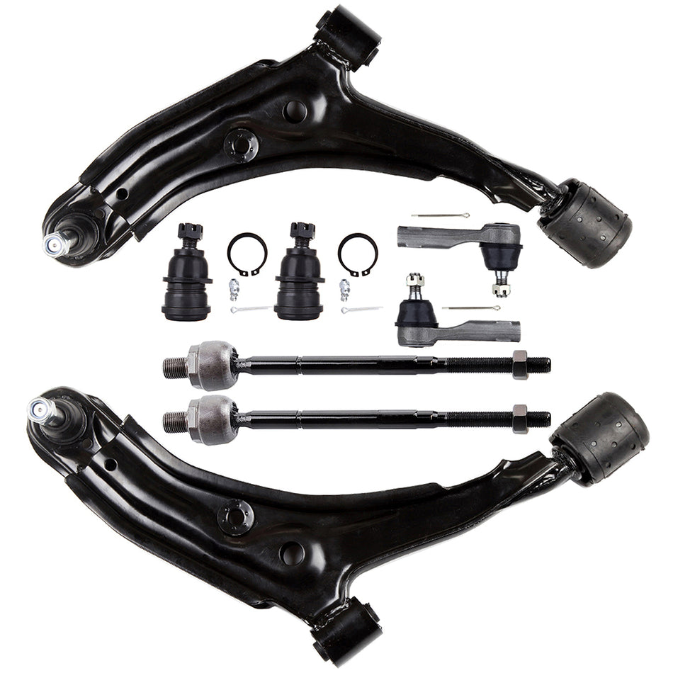 1991-1994 Nissan Sentra Front Control Arm Ball Joints Tie Rods Suspension Kit 8Pcs