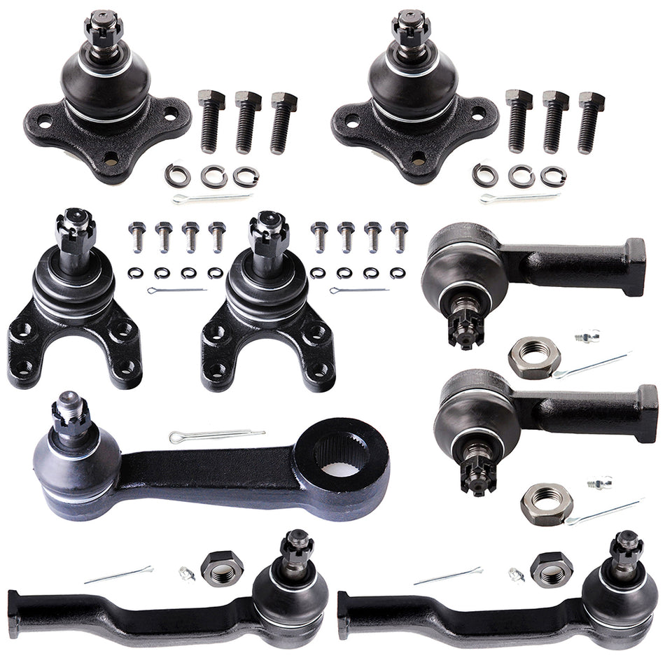 Suspension 9pcs Front Ball Joints Tie Rods Pitman Arm Fits 1991-1993 Mazda B2200