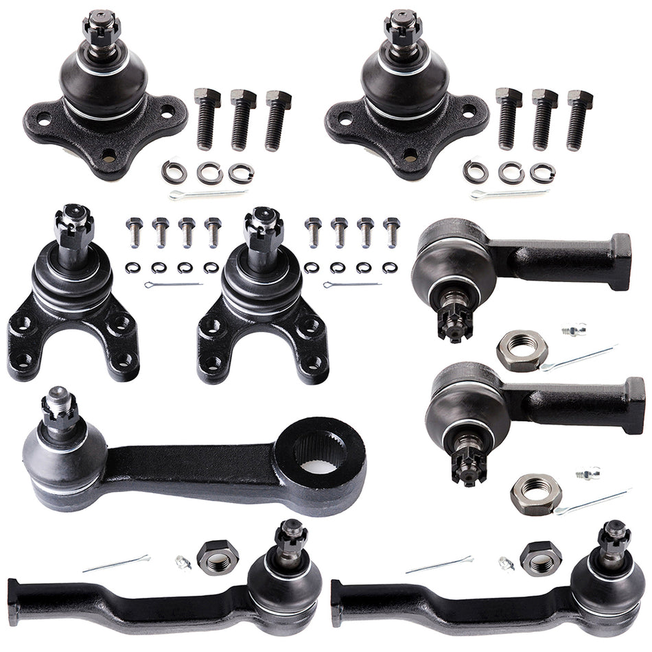 9pcs For 1987-93 Mazda B2200 Front Ball Joints Tie Rods Pitman Arm Steering Part