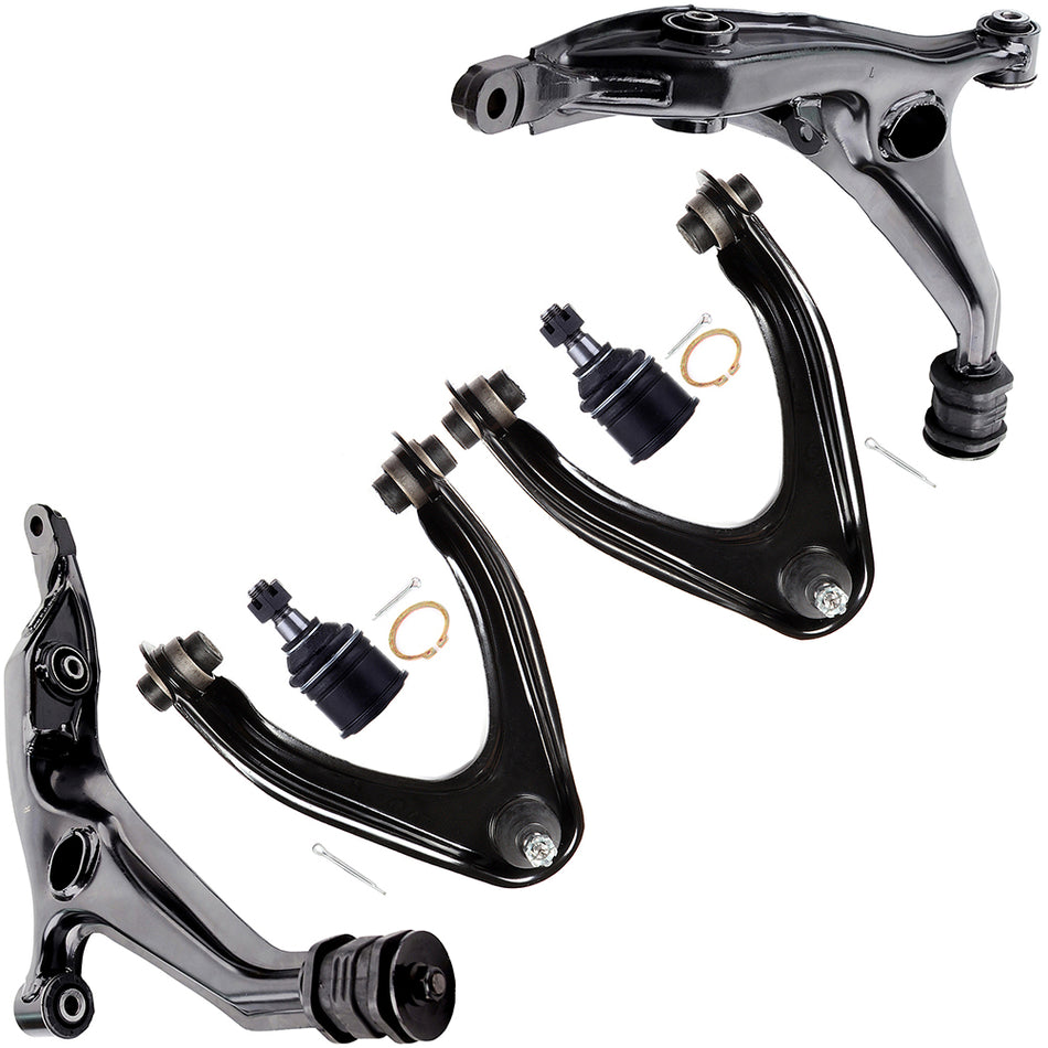 6PCS Front Upper Lower Control Arms Ball Joints Parts Fits 1997-2001 Honda CR-V