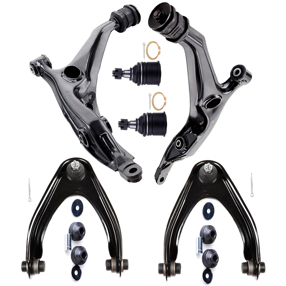 8pcs For 1997-99 2000 2001 Honda CR-V Front Upper Lower Control Arms Ball Joints