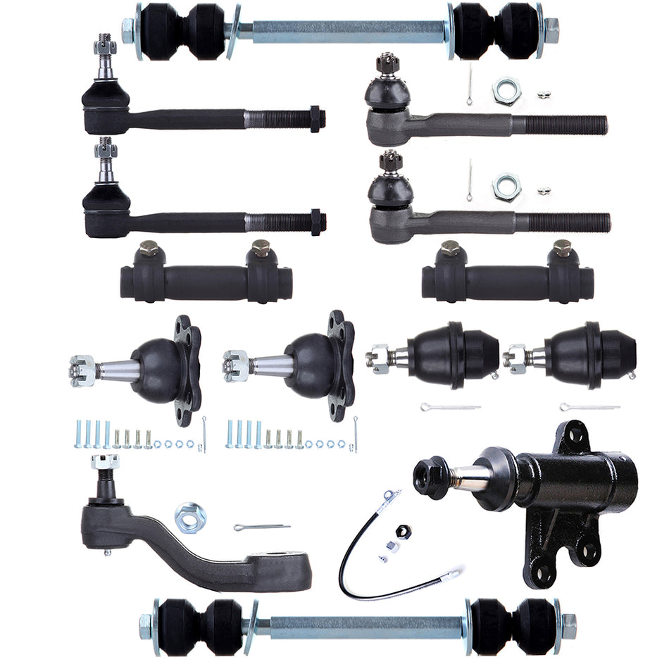 Front Ball Joints Tie Rods Sway Bar Idler Arm For 99-00 Cadillac Escalade 95-00 GMC Yukon