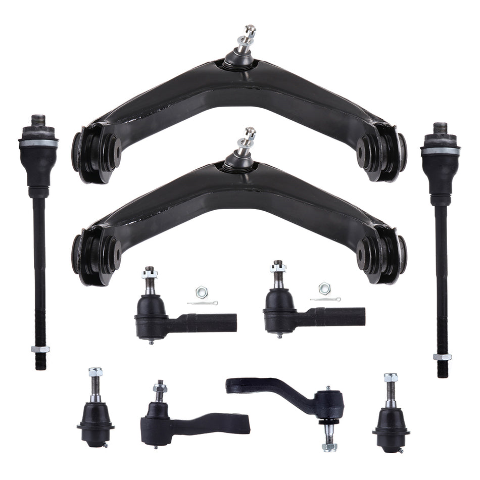 10Pieces Front Upper Control Arms Tie Rods Part Fits 2001-2010 GMC Yukon XL 2500
