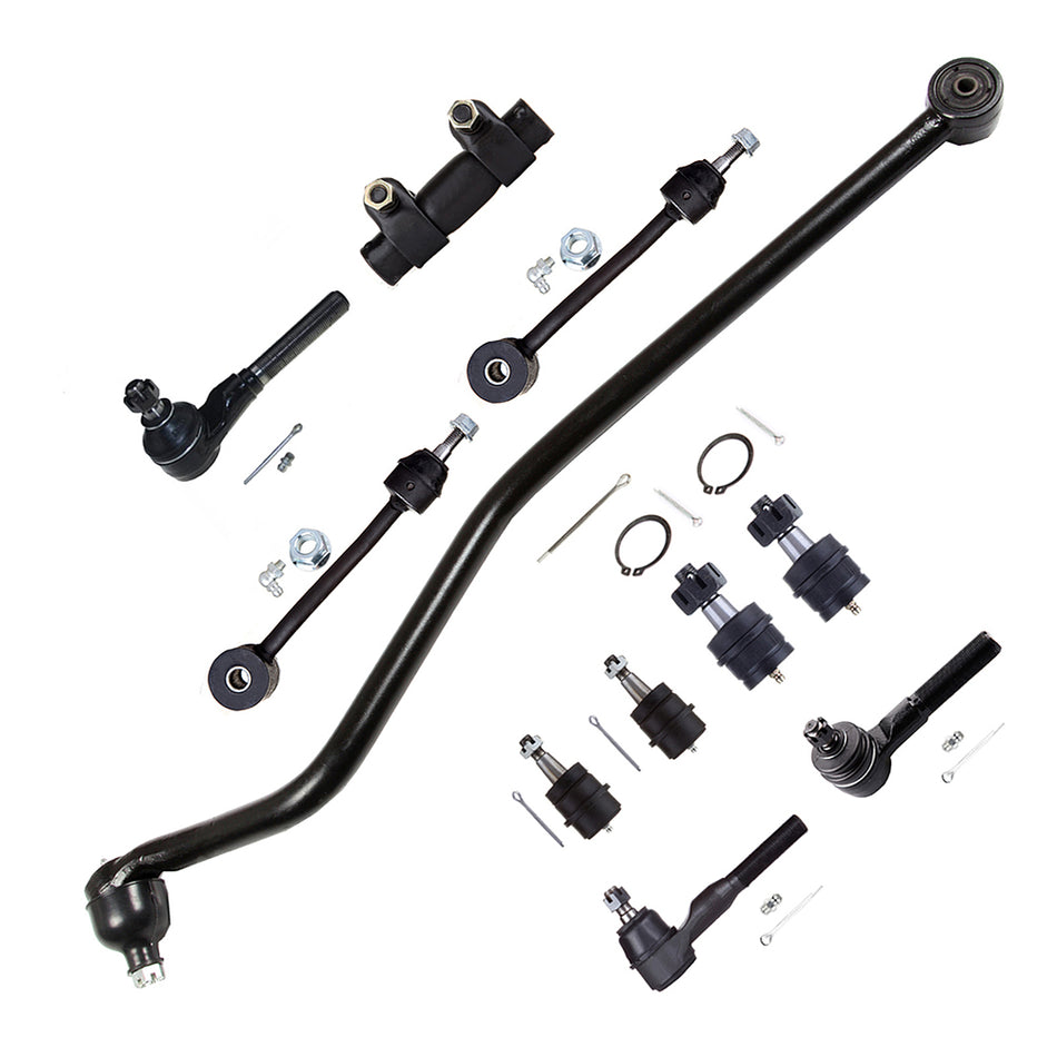 11pcs Front Tie Rod Ends Ball Joints Track Bar For Jeep Wrangler TJ 1997-2006