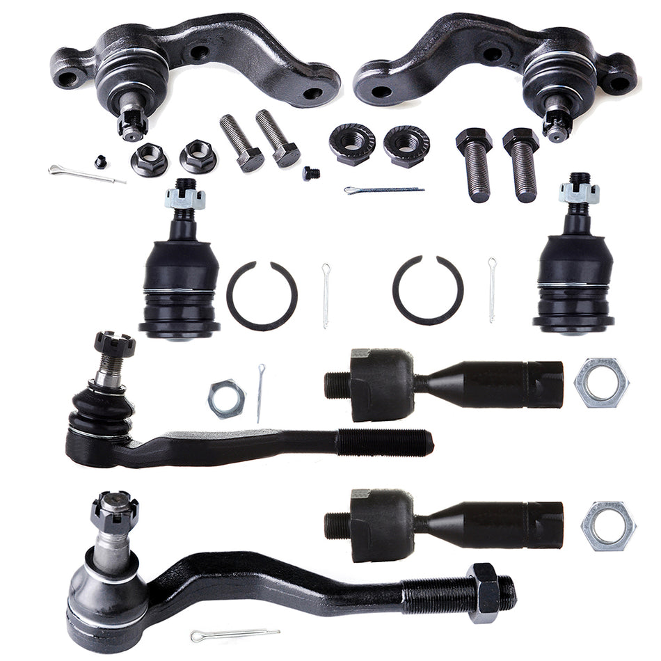 For 1995-2003 04 Toyota Tacoma RWD 2.7L 3.4L 8pcs Front Ball Joints Tie Rod Ends