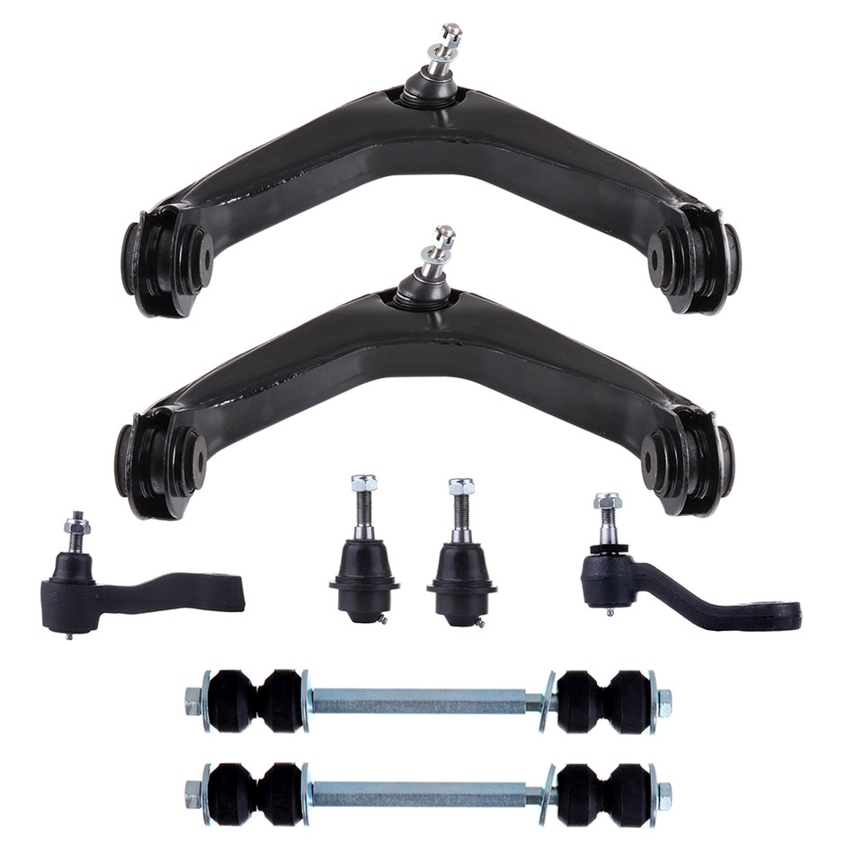 8Pcs Front Upper Control Arms Ball Joints Sway Bars Part Fits GMC Sierra 3500 HD