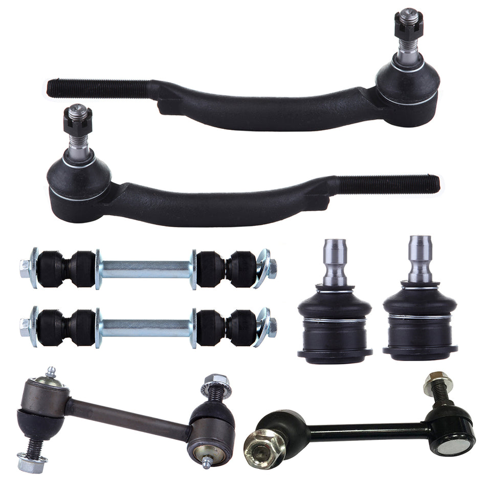 Front Tie Rod Ball Joints Sway Bar For 08-09 Chevrolet Trailblazer GMC Envoy 6Pcs