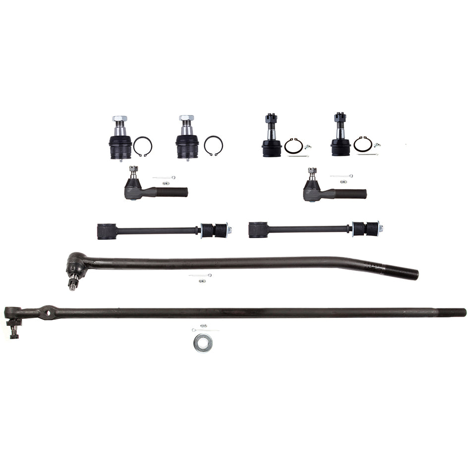 10pcs Suspension Front Ball Joints Sway Bars Tie Rods For 1992-97 Ford F-350 4WD